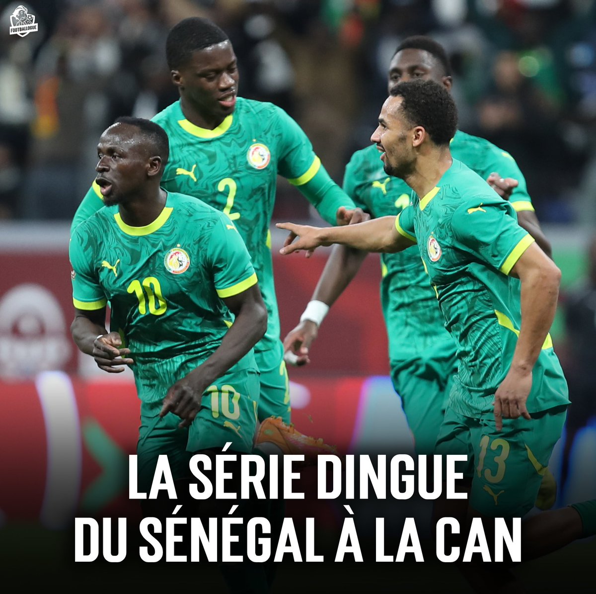 Footballogue's tweet image. Le Sénégal n'a 𝗣𝗟𝗨𝗦 𝗣𝗘𝗥𝗗𝗨 𝗗𝗘 𝗠𝗔𝗧𝗖𝗛 𝗔̀ 𝗟𝗔 𝗖𝗔𝗡 𝗛𝗢𝗥𝗦 𝗧𝗔𝗕 depuis la finale de 2019 contre l'Algérie ! 🤯🇸🇳

𝘾𝘼𝙉 𝟮𝟬𝟮𝟭 :

✅ Zimbabwe (1-0)
➖ Guinée (0-0)
➖ Malawi (0-0)
✅ Cap-Vert (2-0)
✅ Guinée équatoriale (3-1)
✅ Burkina Faso (1-3)
➖ Égypte…