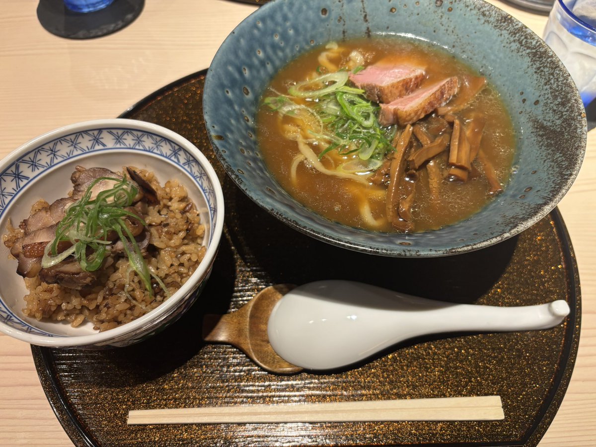 2日ぶりの食事は鴨南蛮とチキンライスにしました！
#今日のパスタ