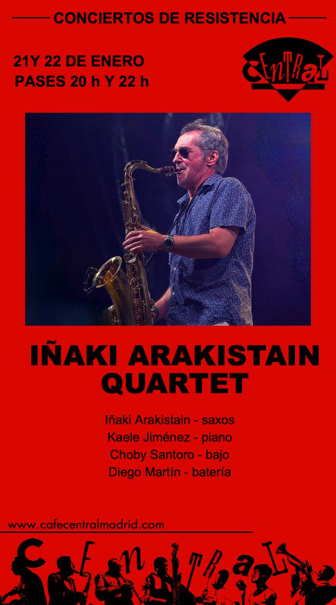 Os esperamos los dias 21 y 22 de este mes con esta excelente banda en este histórico club..Últimos dias, "Conciertos de resistencia".
Entradas a la venta en la web de café central, ó en taquilla.