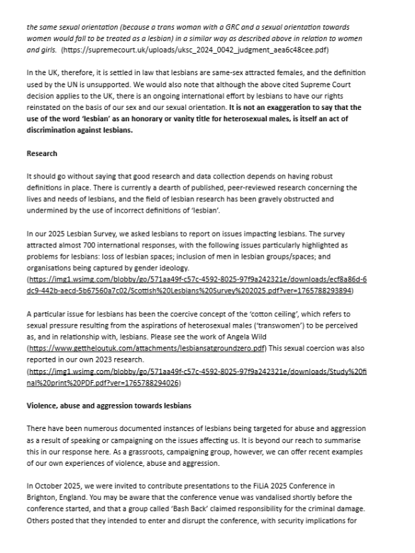 ScotLesbians's tweet image. If the UN wishes to know about violence and discrimination faced by lesbians, it must start with an accurate definition of 'lesbian'. Our letter to @IESOGI (scottishlesbians.org.uk/resources)