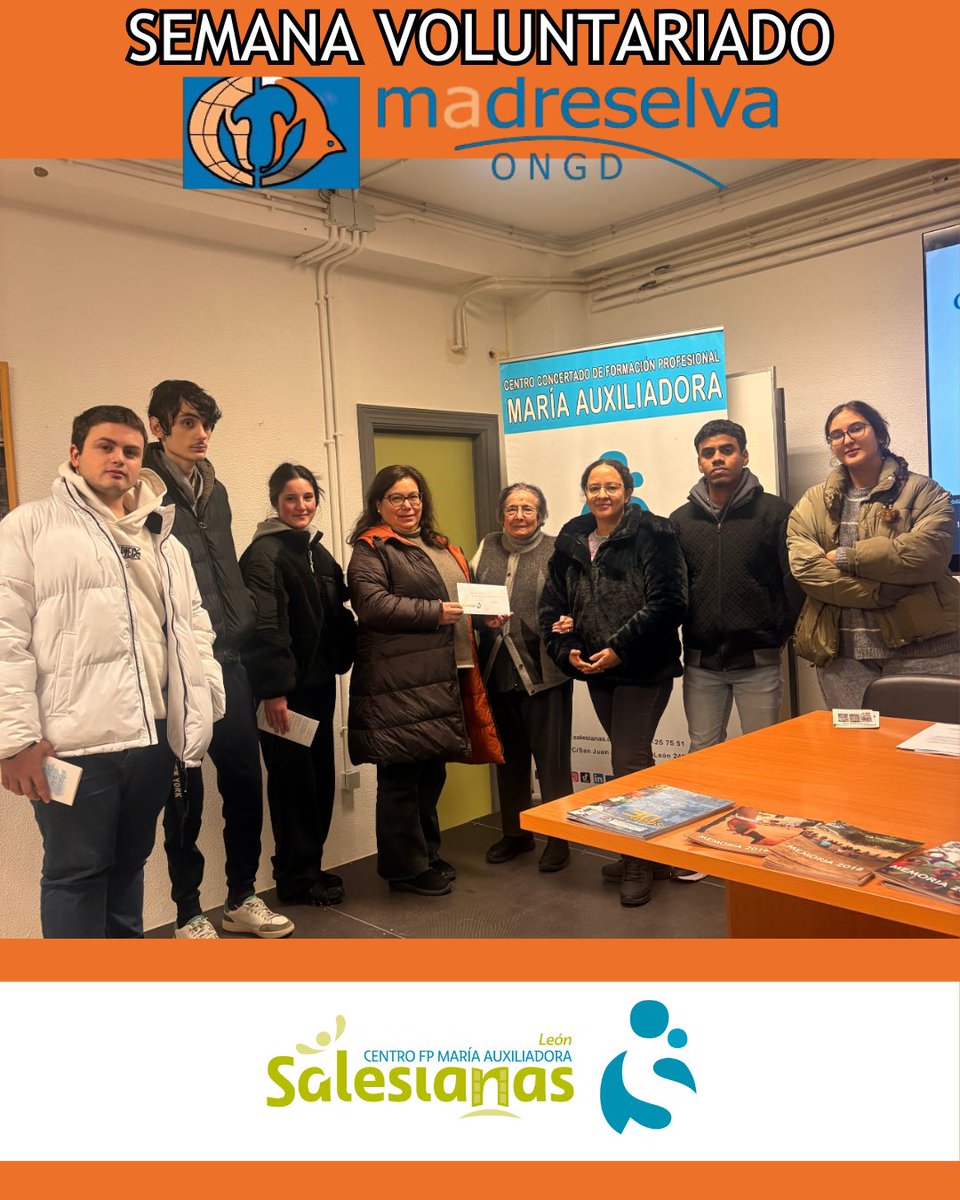 🤝 𝗦𝗲𝗺𝗮𝗻𝗮 𝗱𝗲𝗹 𝘃𝗼𝗹𝘂𝗻𝘁𝗮𝗿𝗶𝗮𝗱𝗼 𝟮𝟬𝟮𝟲

El alumnado de 𝗚𝗲𝘀𝘁𝗶𝗼́𝗻 𝗔𝗱𝗺𝗶𝗻𝗶𝘀𝘁𝗿𝗮𝘁𝗶𝘃𝗮 conoce la labor de la <a href="/MadreselvaONGD/">Fundación Madreselva</a> y entrega un 𝗱𝗼𝗻𝗮𝘁𝗶𝘃𝗼 solidario 💙

#Voluntariado #FP #Valores #Solidaridad #Confía <a href="/SalesianasEs/">Salesianas España</a>