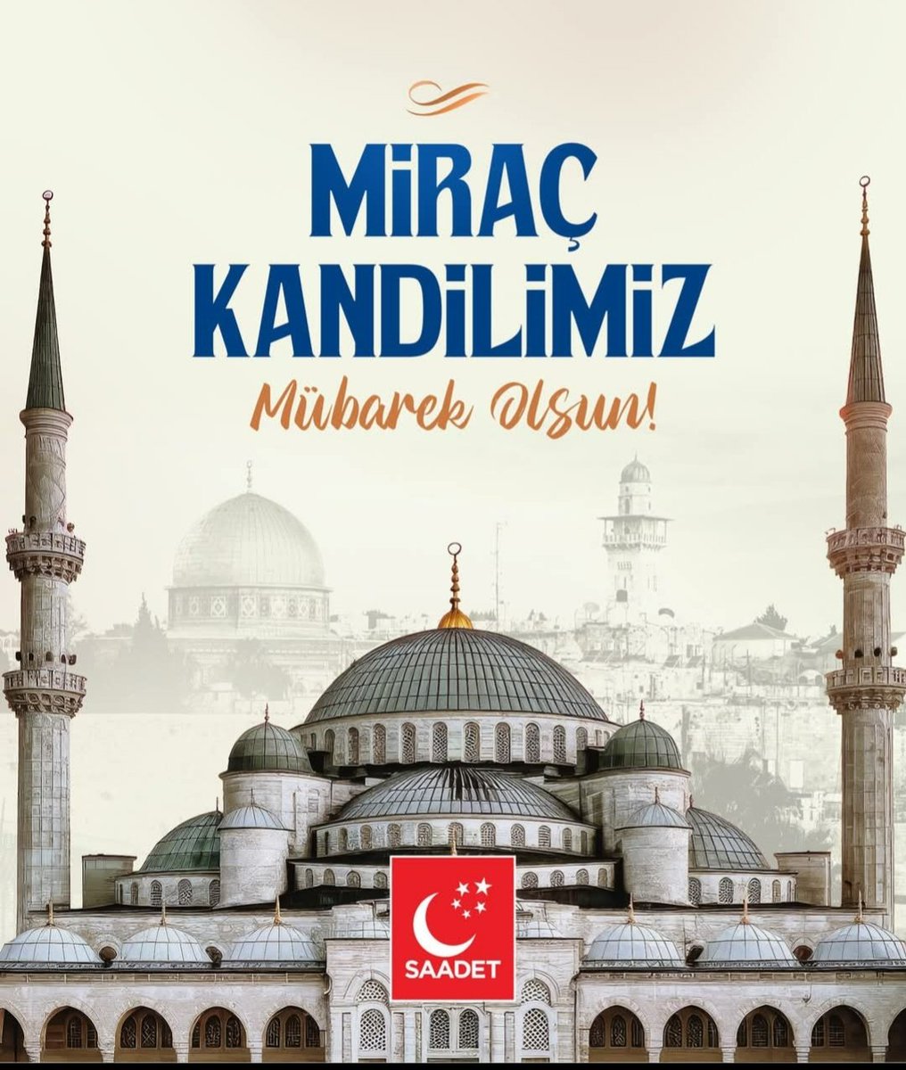 Aziz milletimizin ve tüm İslam âleminin Miraç Kandili mübarek olsun. 
Bu mübarek gecenin Peygamber Efendimizin Miraca yükselmesine şahit olan Mescid-i Aksa başta olmak üzere zulüm altında olan tüm Müslüman ülkelerin kurtuluşuna vesile olmasını Rabbimiz'den niyaz ederiz.