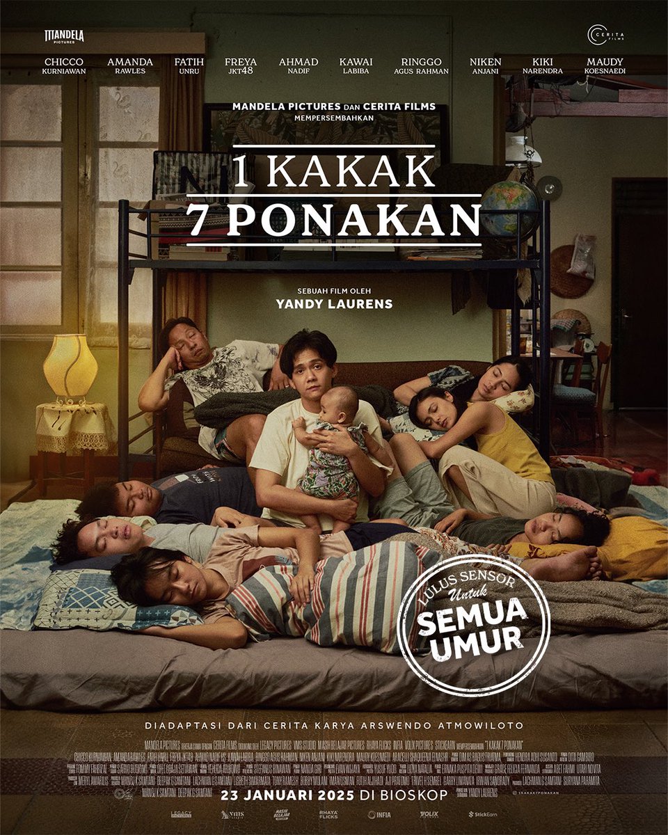 HabisNontonFilm's tweet image. Tiga film Indonesia masuk Top 50 film rating tertinggi sedunia di Letterboxd 2025.

#21 SORE: ISTRI DARI MASA DEPAN - Yandy Laurens
#47 TINGGAL MENINGGAL - Kristo Immanuel 
#50 1 KAKAK 7 PONAKAN - Yandy Laurens

Ketiganya udah rilis di Netflix.