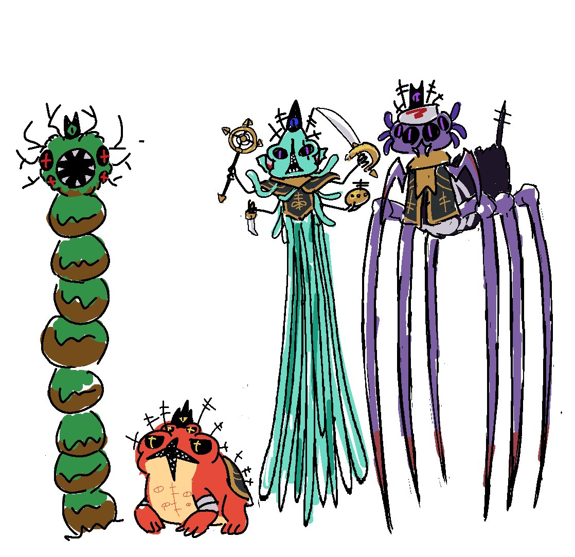 🟢　🦑🕷️
🟢
🟢
🟢🐸