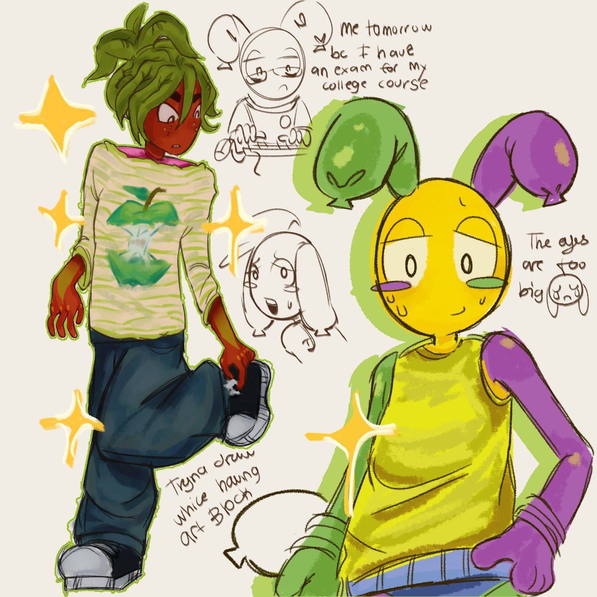 Still trying to draw while having baaad art block lately ✌️🥹💔

#looey #dandysworld #dandysworldfanart #Sprout