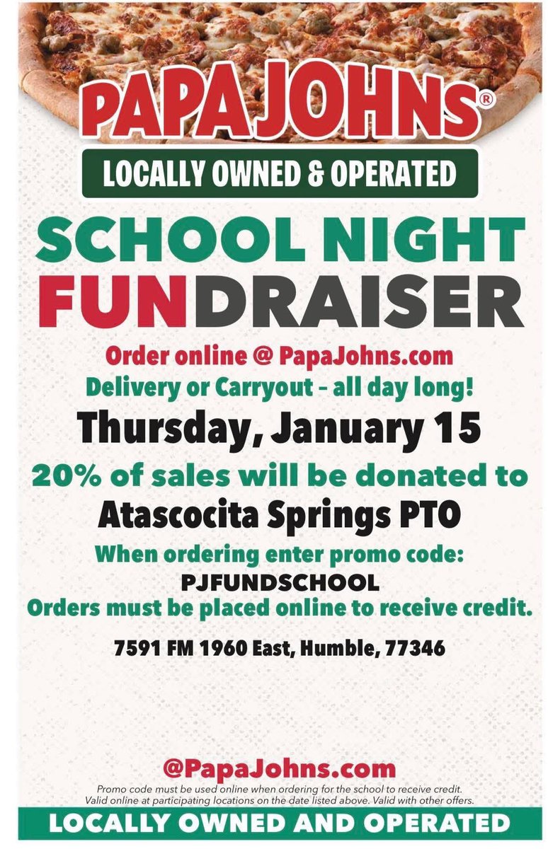 Atascocita Springs Elementary PTO tweet media