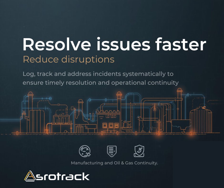 AsroTrack's tweet image. Resolve issues faster. Reduce disruptions.Operational continuity depends on how quickly issues are identified and resolved.

Learn more: asrotrack.com