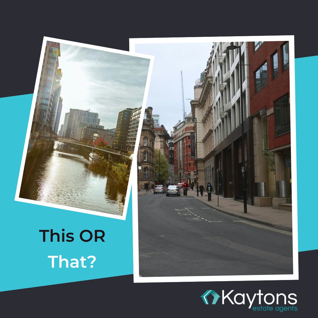 It's time for a game of This or That: Manchester City Centre edition. 

So, Deansgate or Castlefield?

Heart of the city, close to shops and transport and a busy lifestyle.

OR

Canalside living, historic charm, and a quieter but still central feel.

Let us know below.