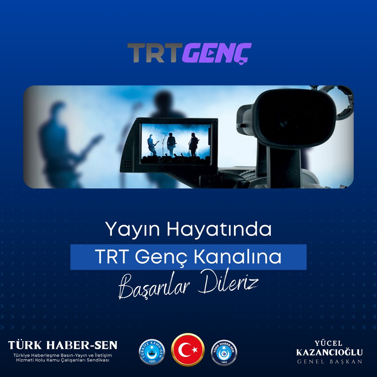 Yayın hayatına başlayan TRT Genç kanalının; gençlerimizin kültürel, sanatsal, bilimsel ve sosyal gelişimine katkı sunacağına inanıyor, yayın hayatında başarılar diliyoruz.