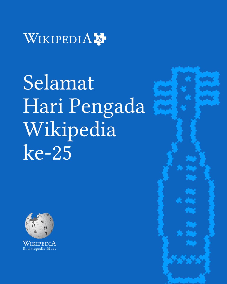 Sehari tu kitai ngerami ulang taun pengada ke-25 Wikipedia.

Wikipedia ditumbuhka kena 15 Januari 2001.Nyau 250,000 iku voluntia nulis, ngedit enggau meresa fakta ungkup 65 juta artikel iya dalam lebih 300 jaku.

#wikipedia25