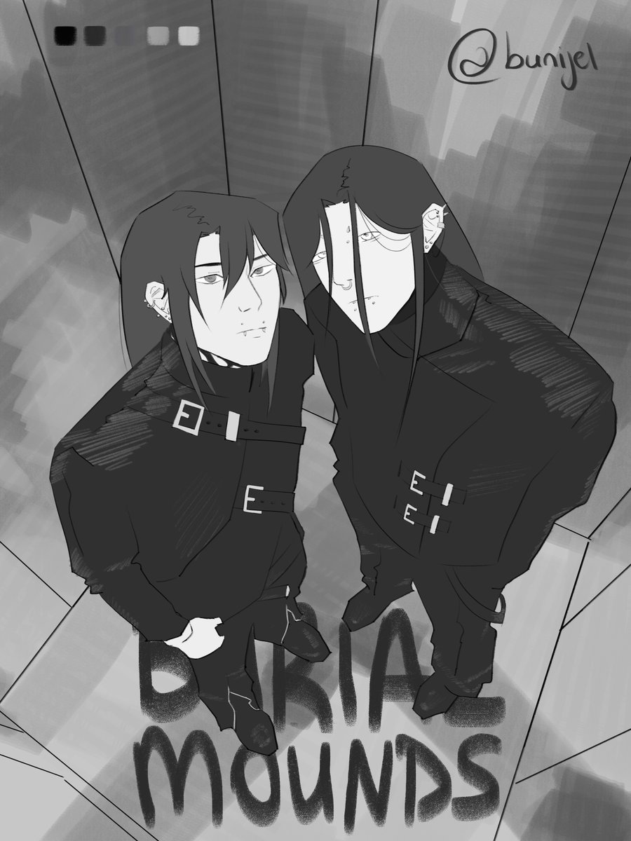 bunijel's tweet image. “Growls, screams, anger, and hatred.” 
Wen Ning &amp;amp; Wei Ying's Blood Pool ERA! 
Full interview with Burial Mounds out NOW! 🎸🤘🖤
(1/4) #MDZS #WeiWuxian #WenNing