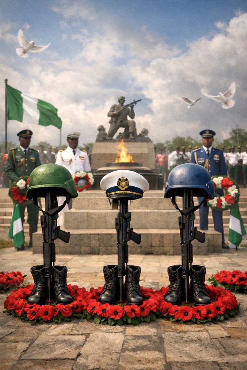 NigeriaStories's tweet image. Today we honour, and salute the brave men and women of our Armed Forces who laid down their lives in defence of Nigeria 🇳🇬
