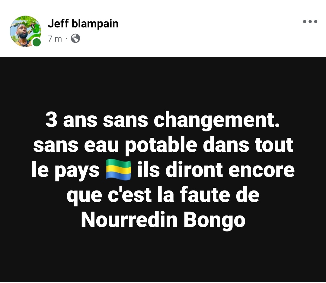 Mon pays le Gabon n est pas prêt à changer 
Le président <a href="/PresidentABO/">Ali Bongo Ondimba</a> n était pour rien 
Arrêtez d accusé <a href="/NoureddinBV/">Noureddin Bongo Valentin</a> 🇬🇦👀😔😤