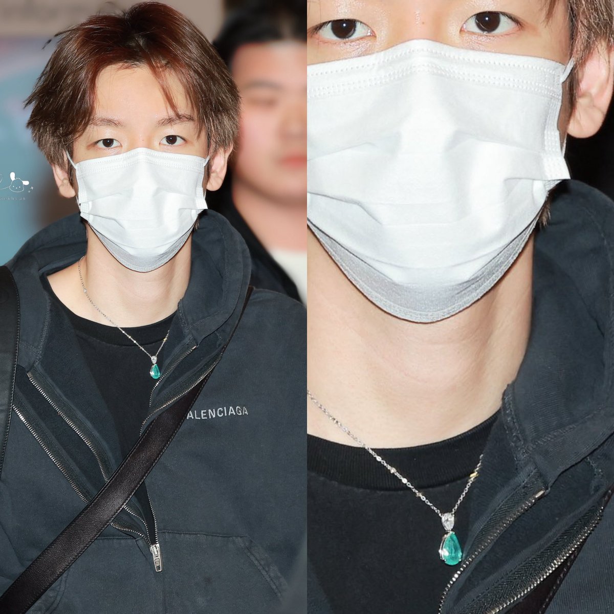parkyoonhee65's tweet photo. He’s still wearing the necklace Chanyeol gave him, and whenever he travels, he takes it with him for good luck and to feel that Chanyeol is with him 😭
#chanbaek #찬백 https://t.co/WDs4ZK8uri