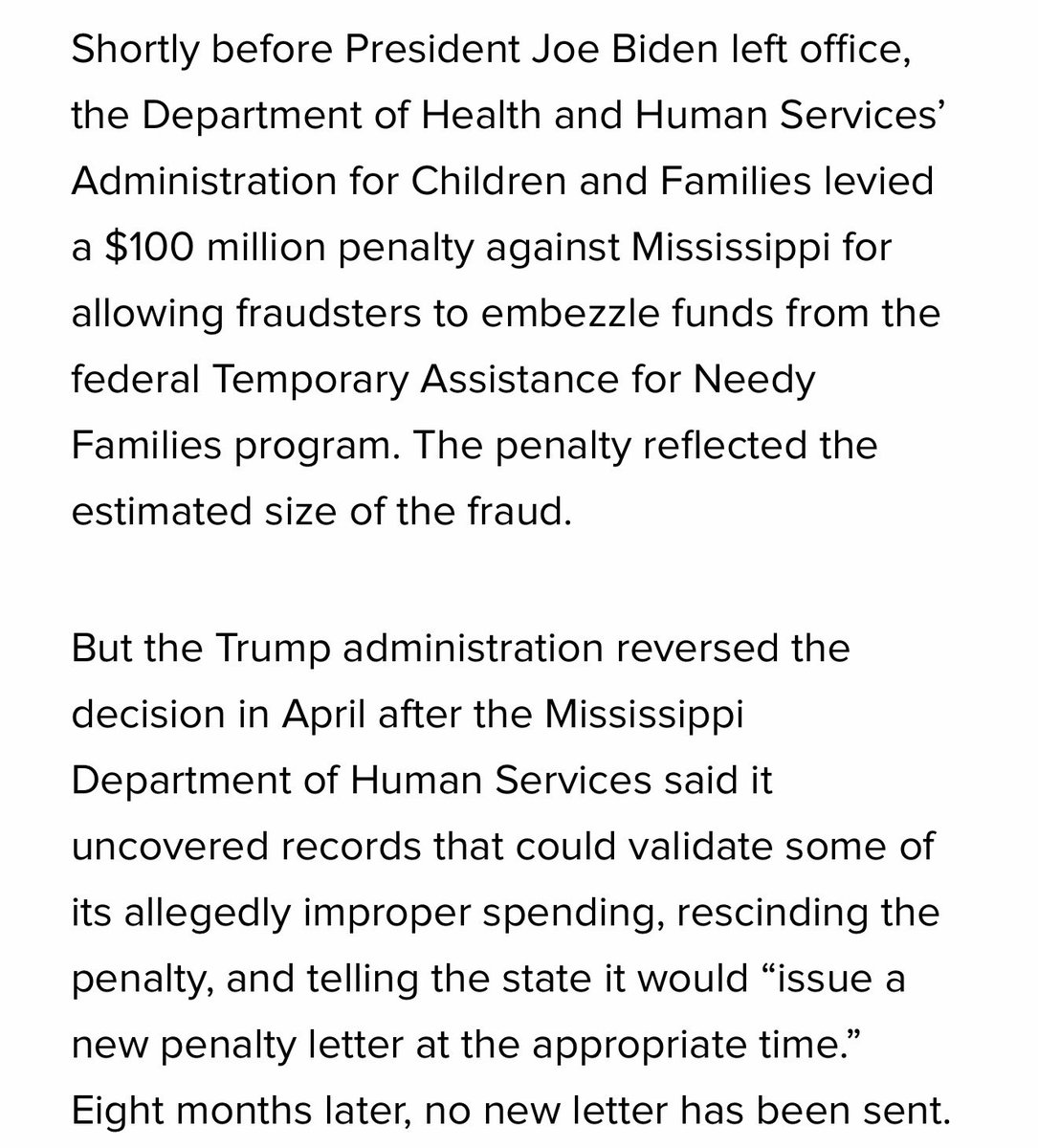 TheMaineWonk's tweet image. NEW: Trump Admin shelved a massive welfare fraud investigation in Mississippi involving public funds funneled to Brett Favre and others.

Because, of course they did. 

huffpost.com/entry/minnesot…