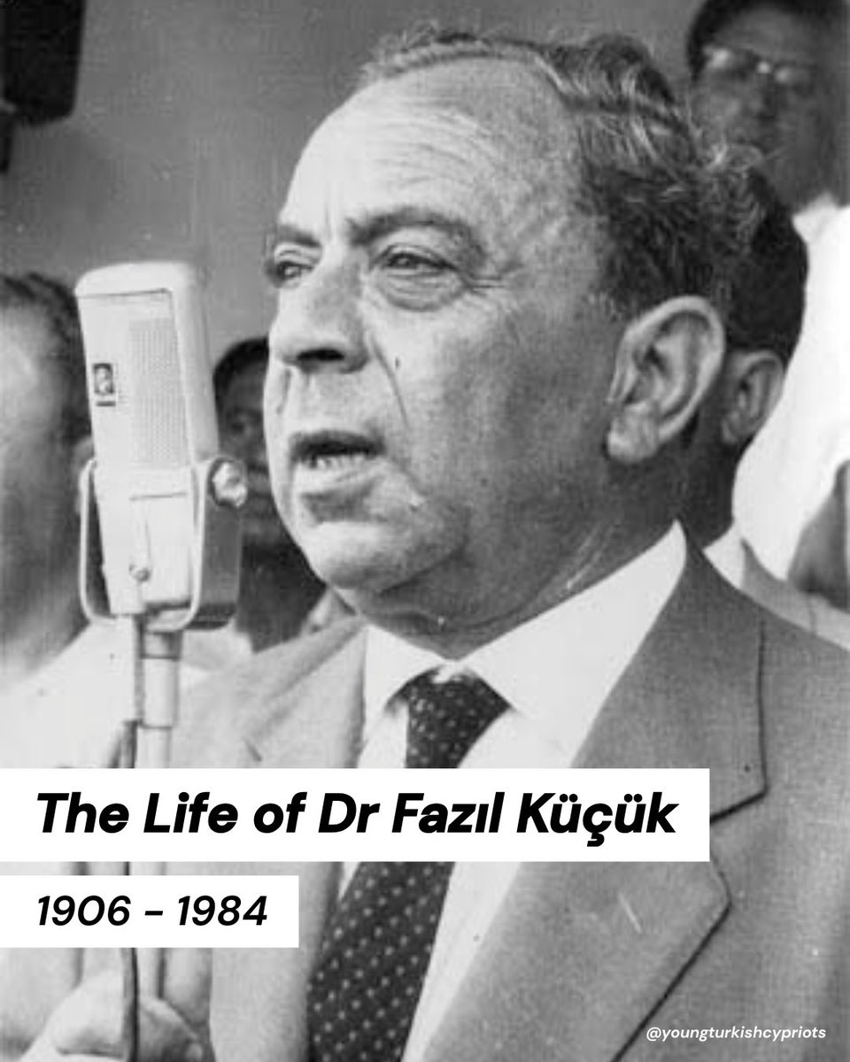 Today we remember Dr Fazıl Küçük - physician, leader and founding Vice President of the Republic of Cyprus. 

A lifelong defender of Turkish Cypriot equality, security and self-determination, and one of the architects of our political struggle.