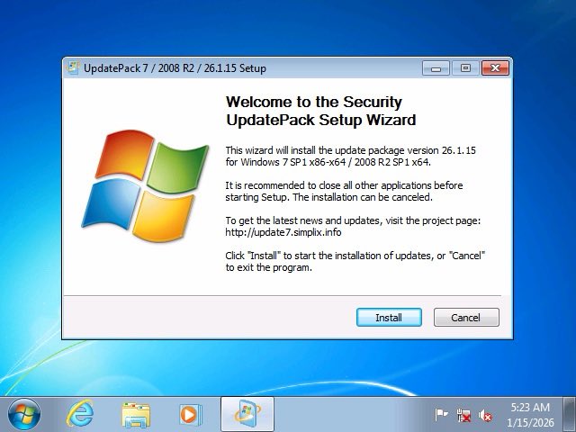 The last UpdatePack 7 / 2008 R2 from Simplix is out.

It includes the last update (KB5073695) released for Windows Server 2008 R2 via Premium Assurance which also installs under Windows 7 unofficially.

Goodbye Windows 7 (and Windows Server 2008/R2), thank you for your service 🫡