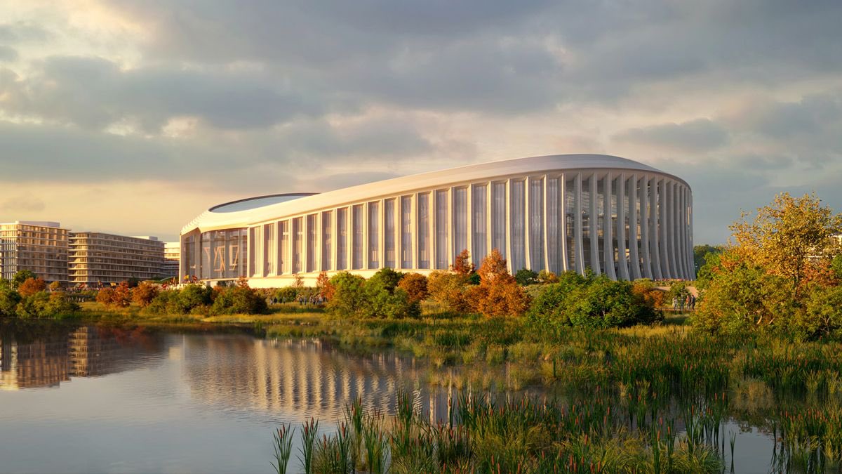 Breaking911's tweet image. The Washington Commanders unveiled renderings of a new state-of-the-art stadium planned for the RFK Stadium site, featuring a 65,000-seat capacity and a roof designed to make it a year-round venue for football, concerts, and other major events.