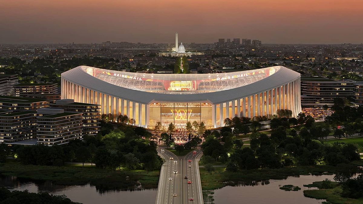 Breaking911's tweet image. The Washington Commanders unveiled renderings of a new state-of-the-art stadium planned for the RFK Stadium site, featuring a 65,000-seat capacity and a roof designed to make it a year-round venue for football, concerts, and other major events.