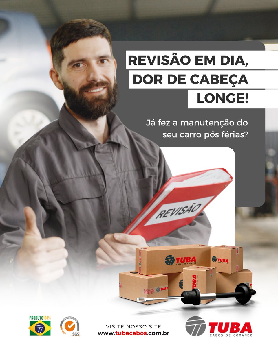 TubaCabos's tweet photo. Revisão em dia, dor de cabeça longe!
Depois das férias, seu carro precisa estar pronto para rodar sem surpresas.

Conte com a Tuba Cabos para garantir informação, qualidade, segurança e o cabo de comando correto para cada aplicação.

https://t.co/oK09KLMu1U https://t.co/sUr2sG2IEV