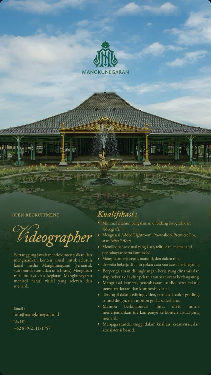 Lowongan kerja Foto Video nih guys!