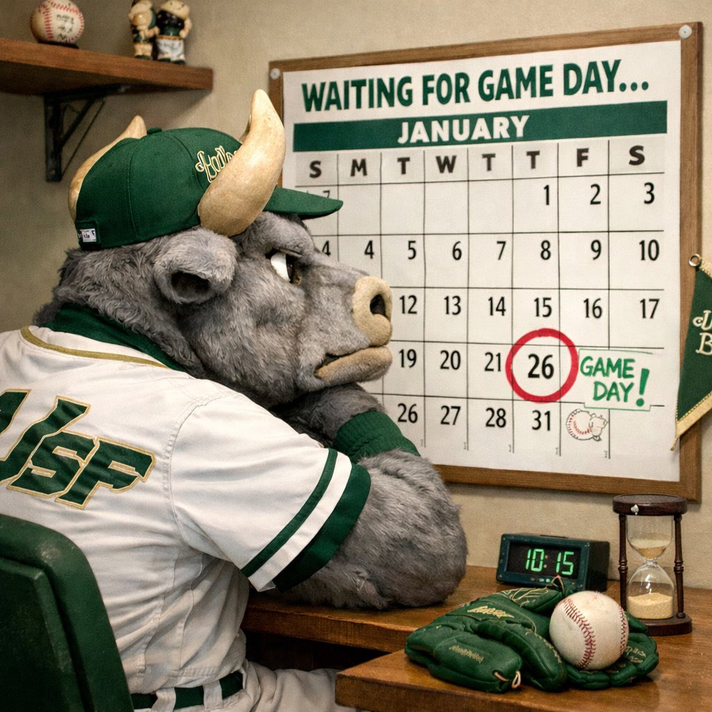JohnnyKII's tweet image. The date is 01.15…

15 - 1 = 14…

We had 14 weekend series last year in ‘25…

Sooo, what better time to release the 2026 schedule than today?!

@USFBaseball