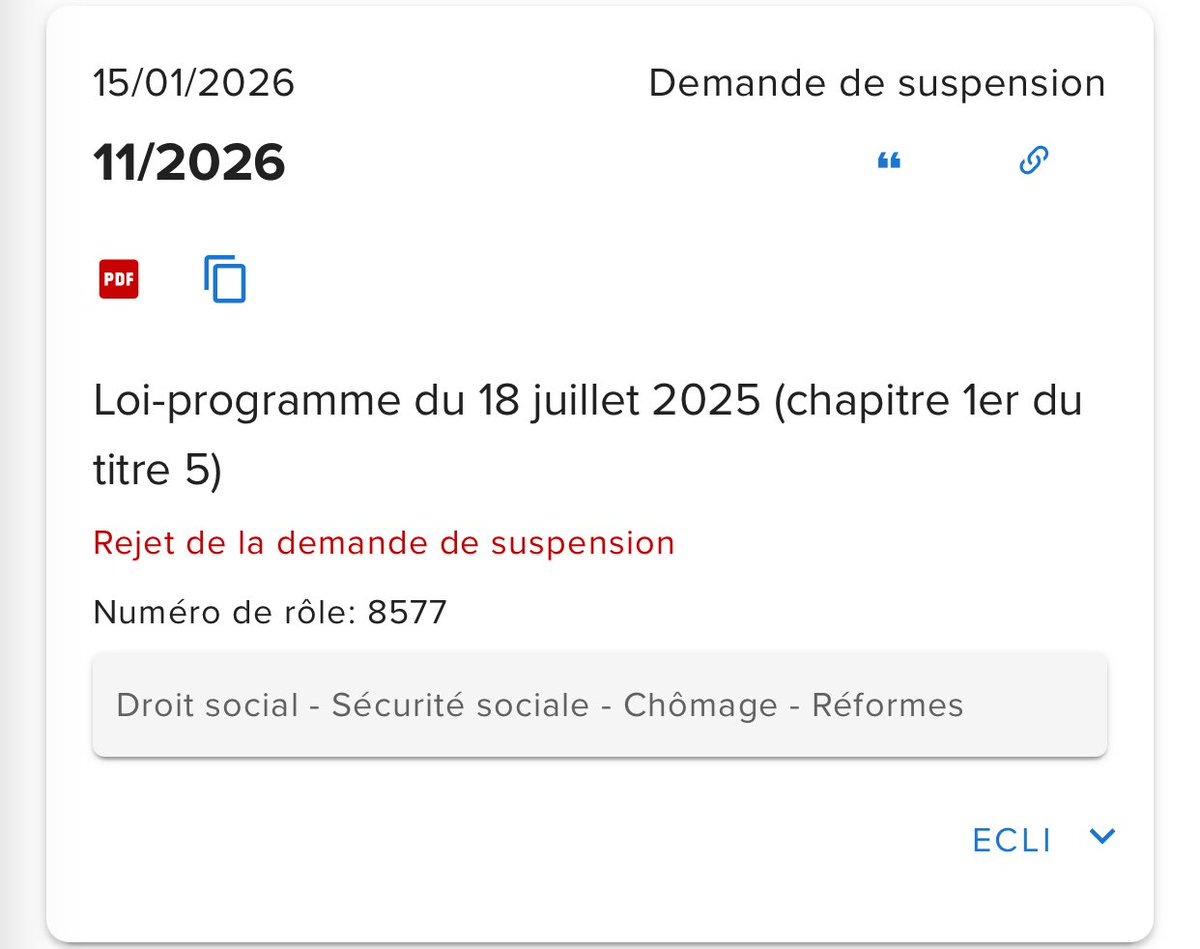La réforme du chômage n’est pas suspendue. Une réforme juste et nécessaire, menée avec rapidité et efficacité par <a href="/DavidClarinval/">David Clarinval</a> et son cabinet. Bravo aux équipes pour ce travail indispensable permettant de moderniser la Belgique ! #PresidenceMR #fierdetreliberal