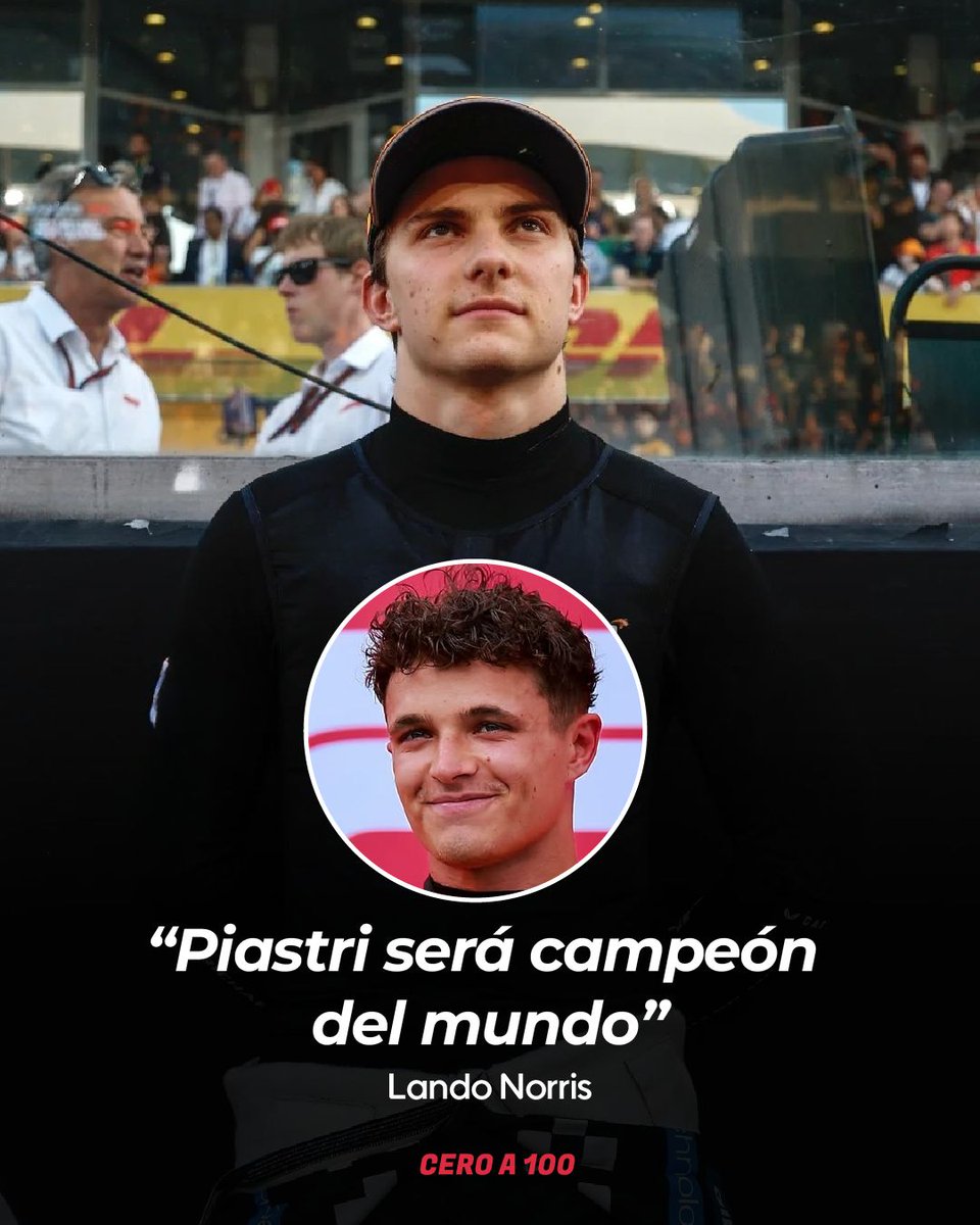 😱🏆 Lando Norris aseguró que Oscar Piastri será campeón de la F1 en un futuro debido a su enorme talento al volante.

🗣️ El vigente campeón también habló del enfrentamiento con Verstappen durante la temporada 2025: "Un placer haber luchado contra Max, un cuatro veces campeón del