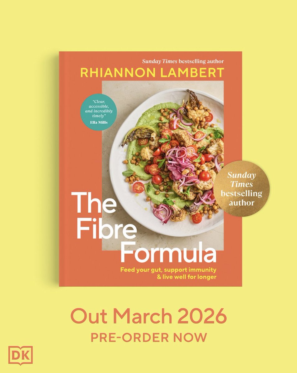 Rhitrition's tweet image. Thrilled to be joining the panel at the Fibre Festival 🌾
Only 4% of adults meet fibre recommendations, yet fibre is one of the most powerful, affordable tools for health.
After writing The Fibre Formula, I’m excited to help give fibre the spotlight it deserves.