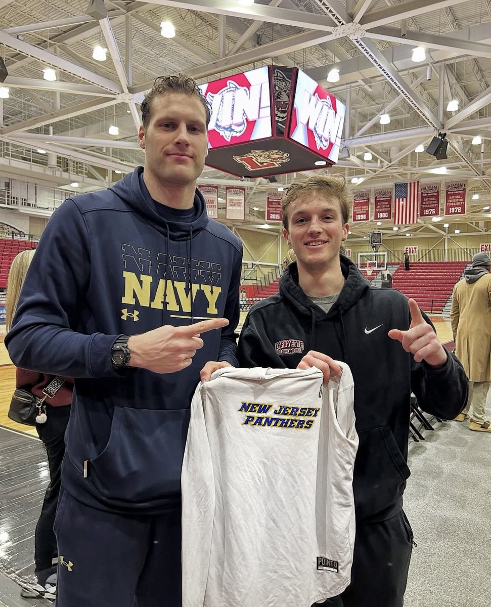 gspanthershs's tweet photo. 2022 Alumni Ryan Petit (Lafayette) &amp; Aidan Kehoe (Navy) yesterday in Annapolis. Extremely proud last night watching these 2 dudes who were such important parts of our program history, battle it out. 

Both corner stones for our 1st HGSL Championship squad! https://t.co/7r5Z3pQ7KX