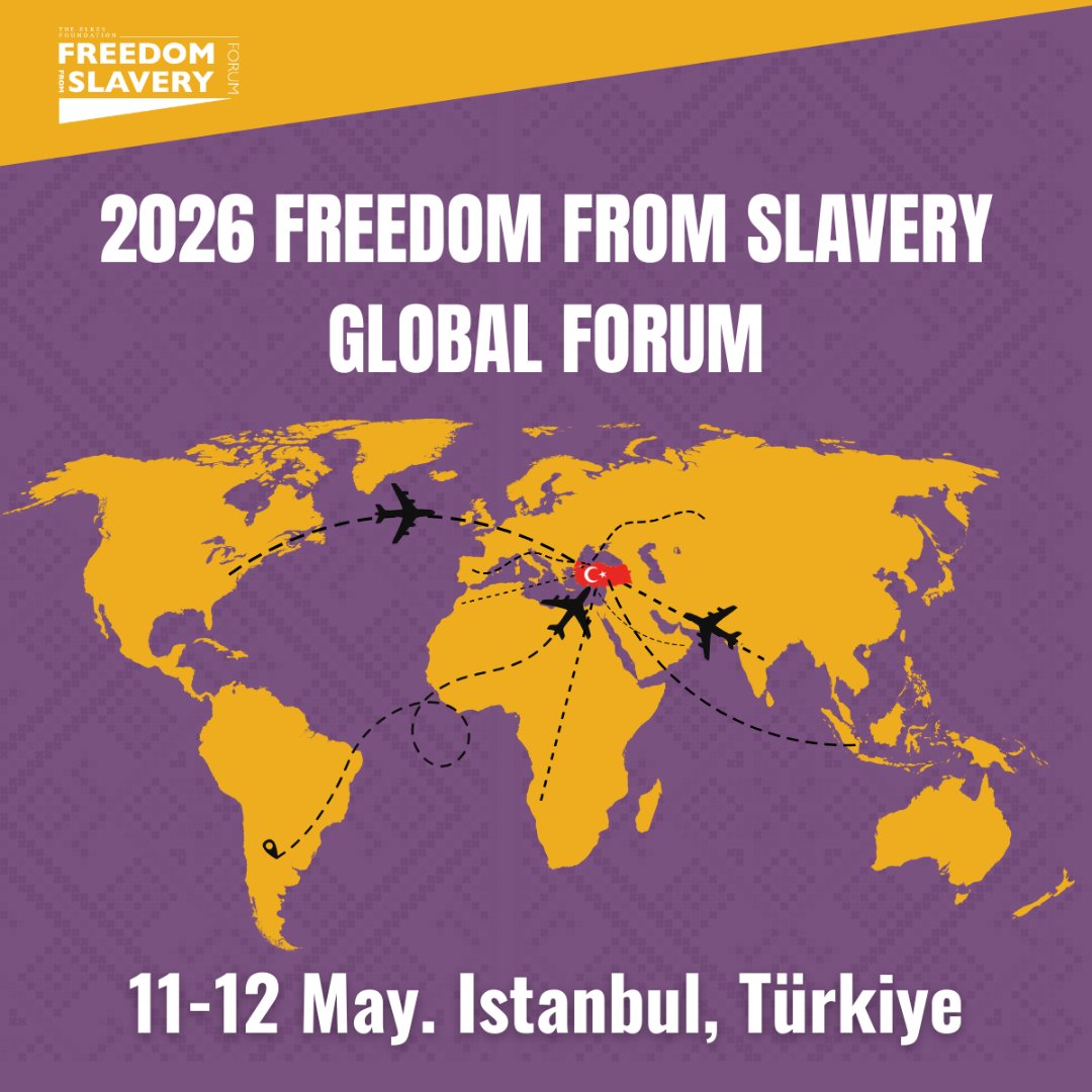 On 11–12 May 2026, the Freedom from Slavery Global Forum will bring together stakeholders from all regions of the world, including Africa, Asia, Europe, Latin America, North America, and the Caribbean.
 
Register on our website:
freedomfromslaveryforum.org/freedom-from-s…