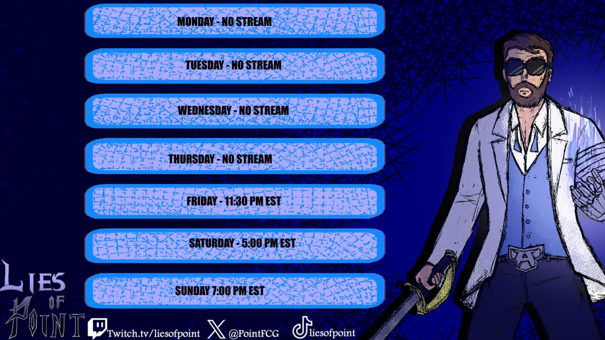 PointFGC's tweet image. Modifying this weeks stream schedule, in of 9:00 pm vibes on a saturday its gonna be 5:00 pm vibes on a saturday. see you guys then.