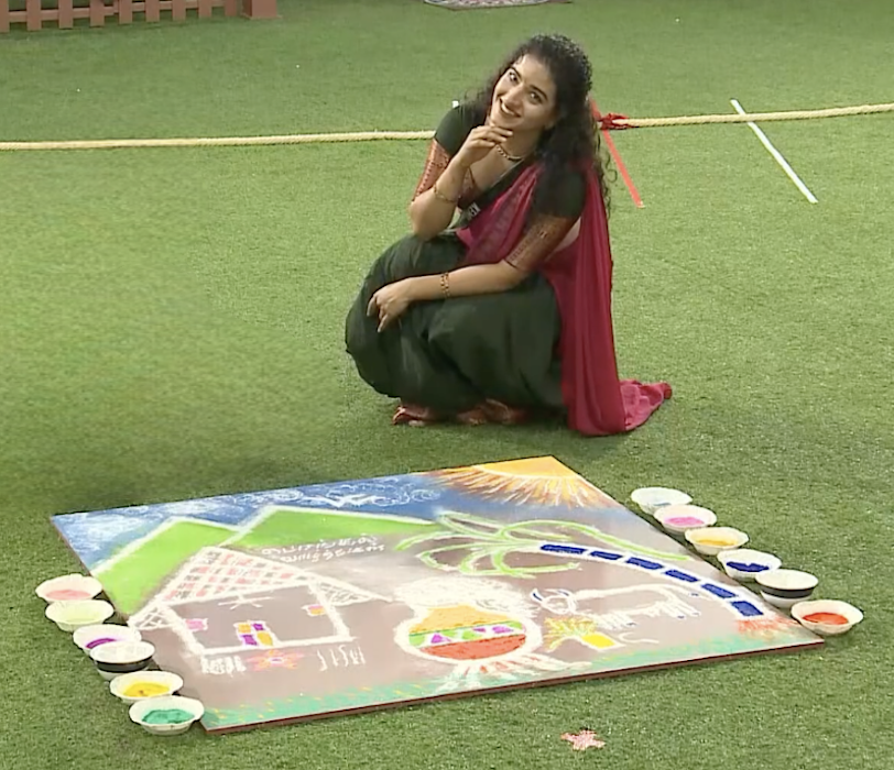 BBTAMIL09's tweet photo. Kemy BB Pongal Kolam - Winner

#Kemy 
#BiggBoss9Tamil #BiggBossTamil9 https://t.co/yHR5flYIIT