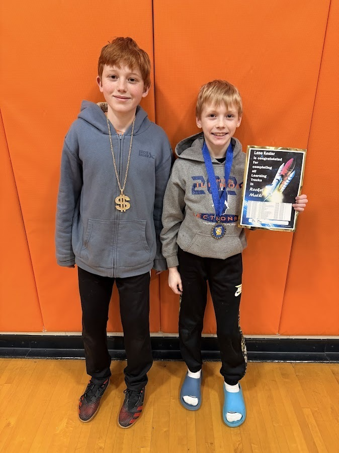 Congratulations to Isaac for joining our Millionaire's Club &amp; Lane for completing all the learning tracks in Rocket Math! Way to go, fellas!