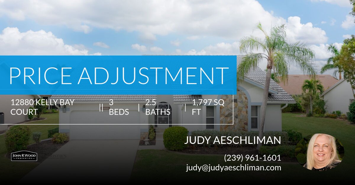 JudithARealtor's tweet photo. This listing has just had a price adjustment! Want to set up a showing? Let's talk today!

Judith Aeschliman

John R Wood Properties
judy@judyaeschliman.com
239.961.1601 https://t.co/4WOEVOcNDB https://t.co/QPqkiSyeDK