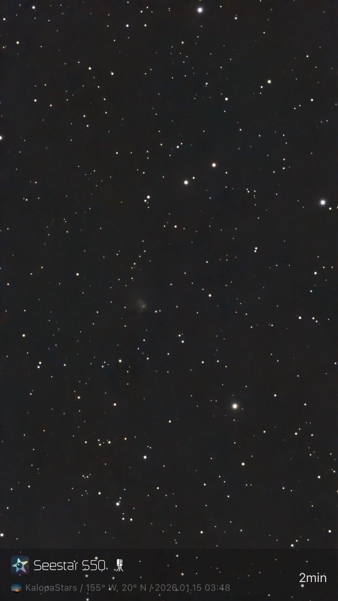 KalopaStars's tweet photo. Very early this 1-15-26 covering 3i/Atlas 

90 second exposure https://t.co/TFkl5wrVsB
