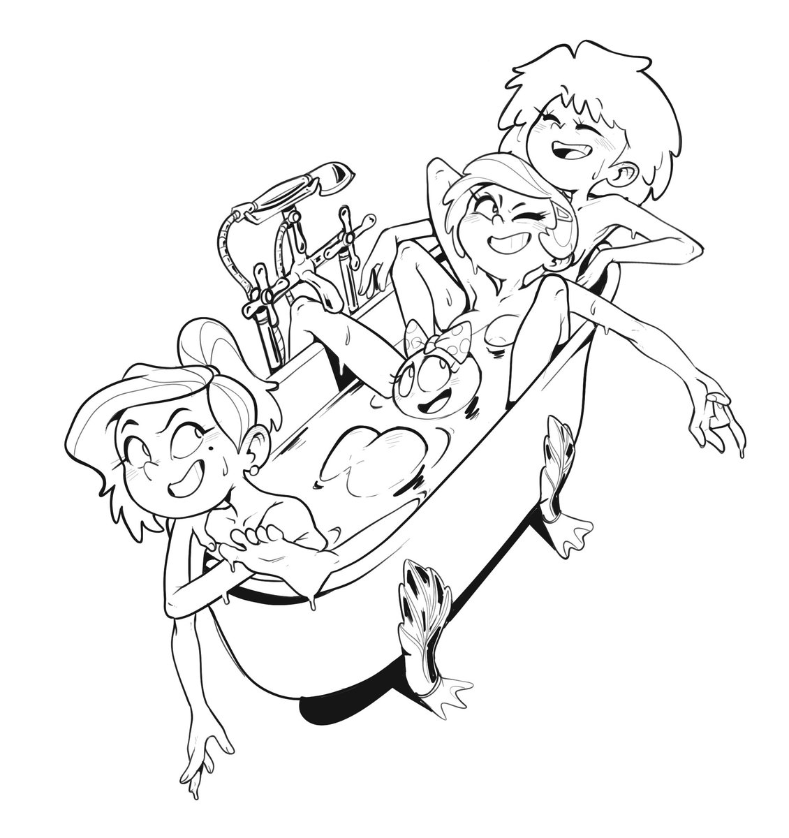 numbskull_art's tweet image. Found the original Amphibia girls bath tub piece!