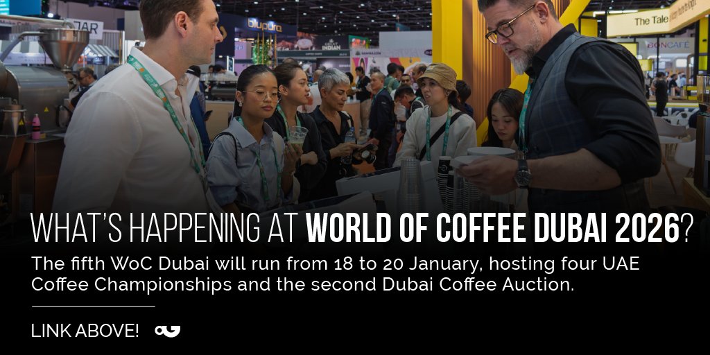 PerfectDailyG's tweet image. The fifth #WoCDubai will run from 18 to 20 January, hosting four #UAECoffeeChampionships and the second #DubaiCoffeeAuction.👉perfectdailygrind.com/2026/01/whats-…