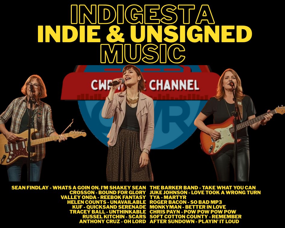 catorwebradio's tweet photo. #NowPlaying #Indigesta
@SFindlaymusic
#Crosson
#ValleyOnda
@HelenCounts85
@kufband
@TraceyBallsongs
@Russel_Kitchin
Michael Johnson, Rowan Smith
The Barker Band
@JukeJohnson
#TYA
#MONKyMAN
#ChrisPayn
@SoftCottonC via @Emma_Scott
#TheAfterSundownBand https://t.co/vOgNhOha57