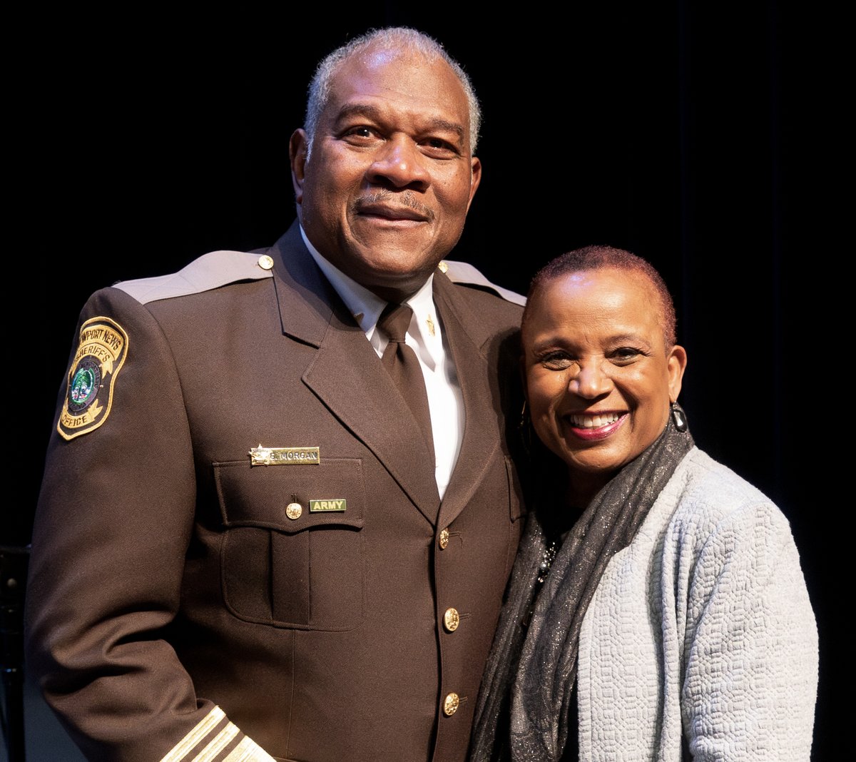 NnsoJ's tweet photo. Sheriff Morgan recognized 2025 accomplishments at our 18th Annual Promotion &amp; Awards Ceremony at the CNU Gaines Theater. Senator J.D. “Danny” Diggs was the keynote speaker &amp; Dr. Saundra Cherry delivered the invocation &amp; benediction. Congratulations to all! https://t.co/X1nKMwu24g