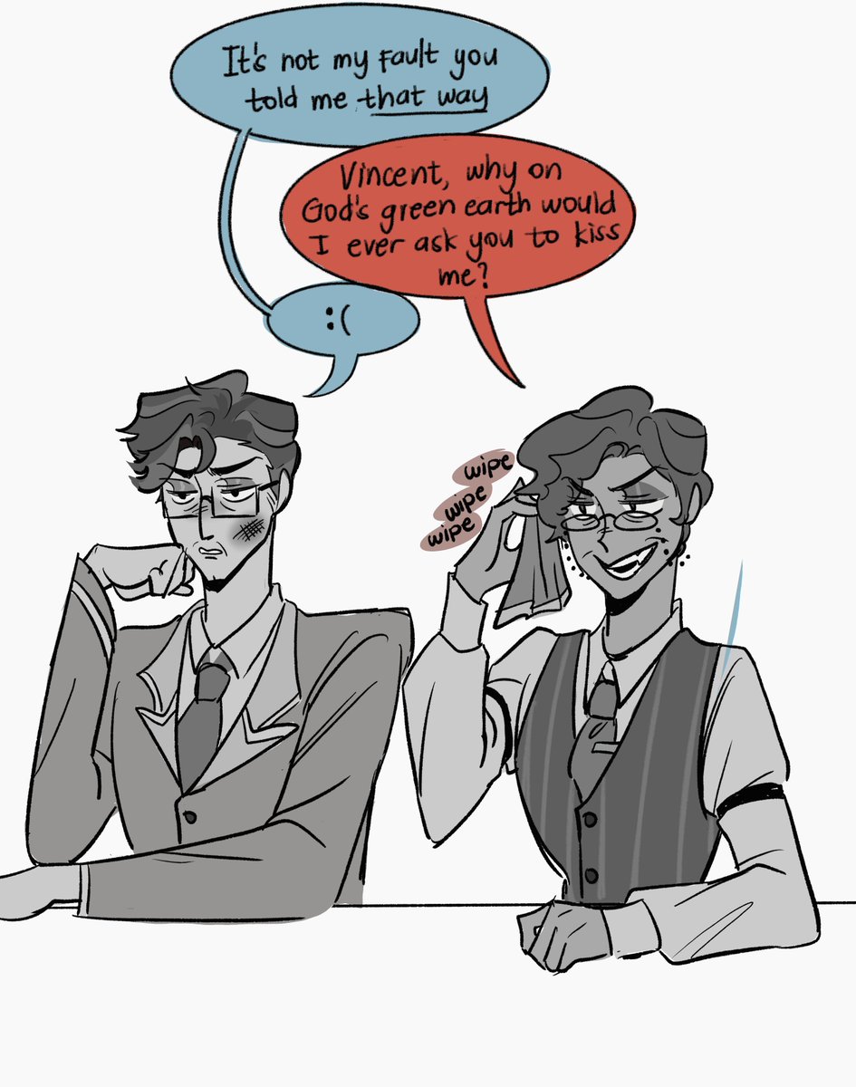 Did he really misunderstood, or did he just saw the chance and took it? lmao 

#HazbinHotel #HazbinHotelAlastor #HazbinHotelVox #vox #murdermedia #art