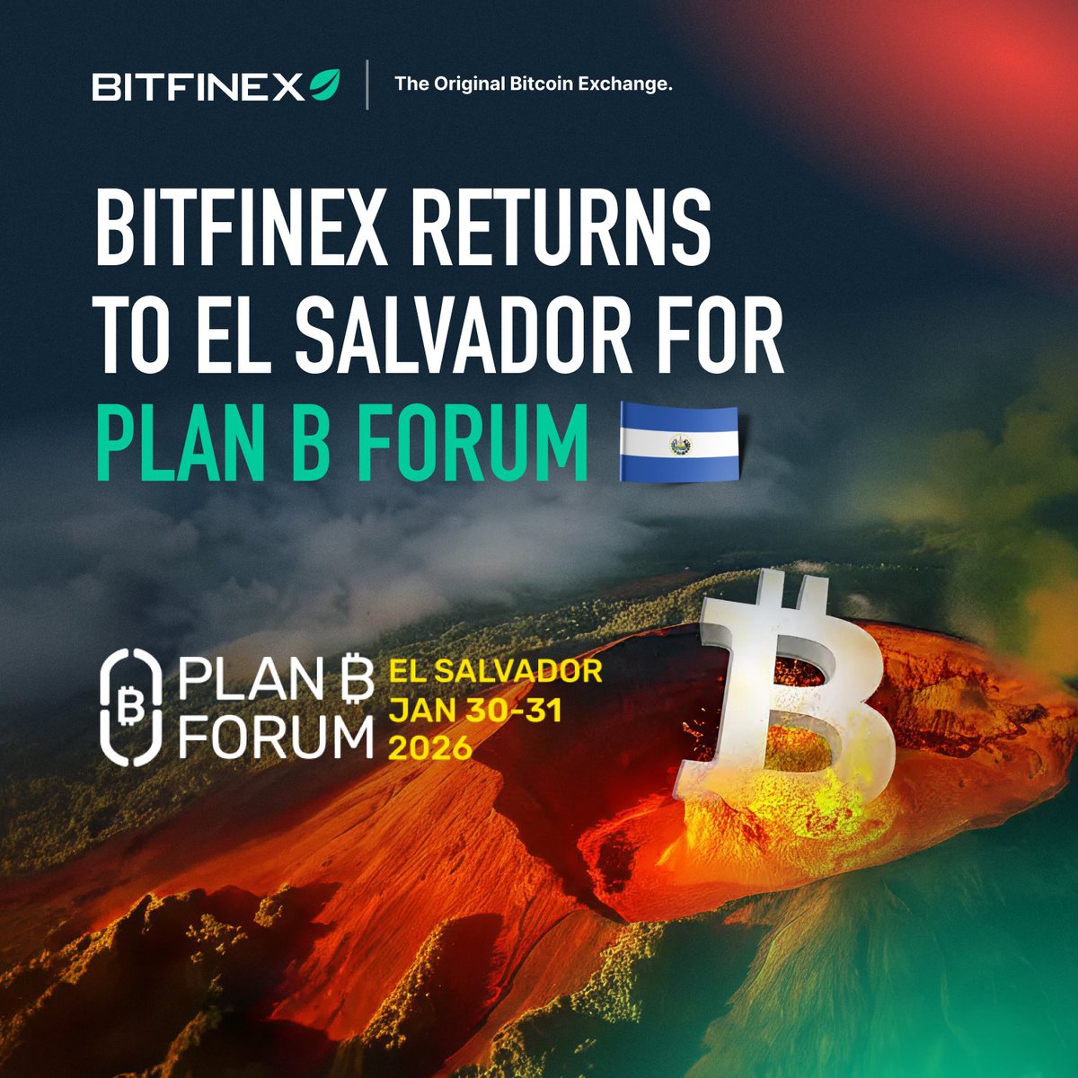 Bitfinex returns to El Salvador for @PlanBElsalvador 🇸🇻 Jan 29–31 📅 The  Plan B Forum reunites the Original Bitcoin Exchange and global community to  reflect on progress, challenges, and what comes next