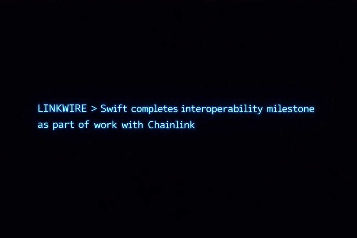 LINKWIRE > Swift completes interoperability milestone as part of work with  Chainlink