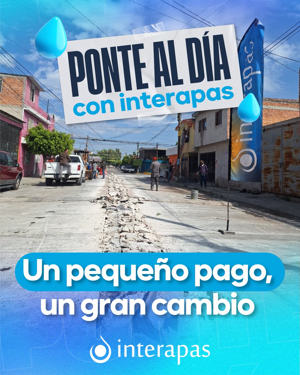 ¡Gracias a tu contribución las obras continúan! 👷🙌

👉Si tienes adeudos de años anteriores, te invitamos a regularizarte. Regístrate HOY en el programa ✨"Ponte al día con #Interapas"✨ y obtén un descuento de hasta el 50%🤩

📆 Vigente todo enero
📲 sindeuda.interapas.mx/Consulta