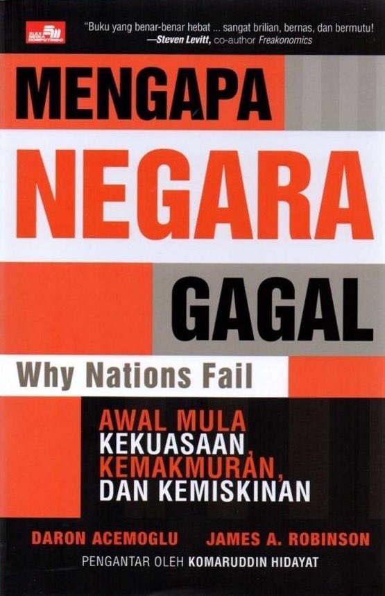 shirenrizka's tweet photo. WANTED‼️
Buku Pre❤️ Mengapa Negara Gagal (Why Nations Fail Indonesia Ver.) by Daron Acemoglu &amp; James A. Robinson

#zonauang #buku #preloved #PO #Indo #mengapanegaragagal https://t.co/vI71Ghvwqo