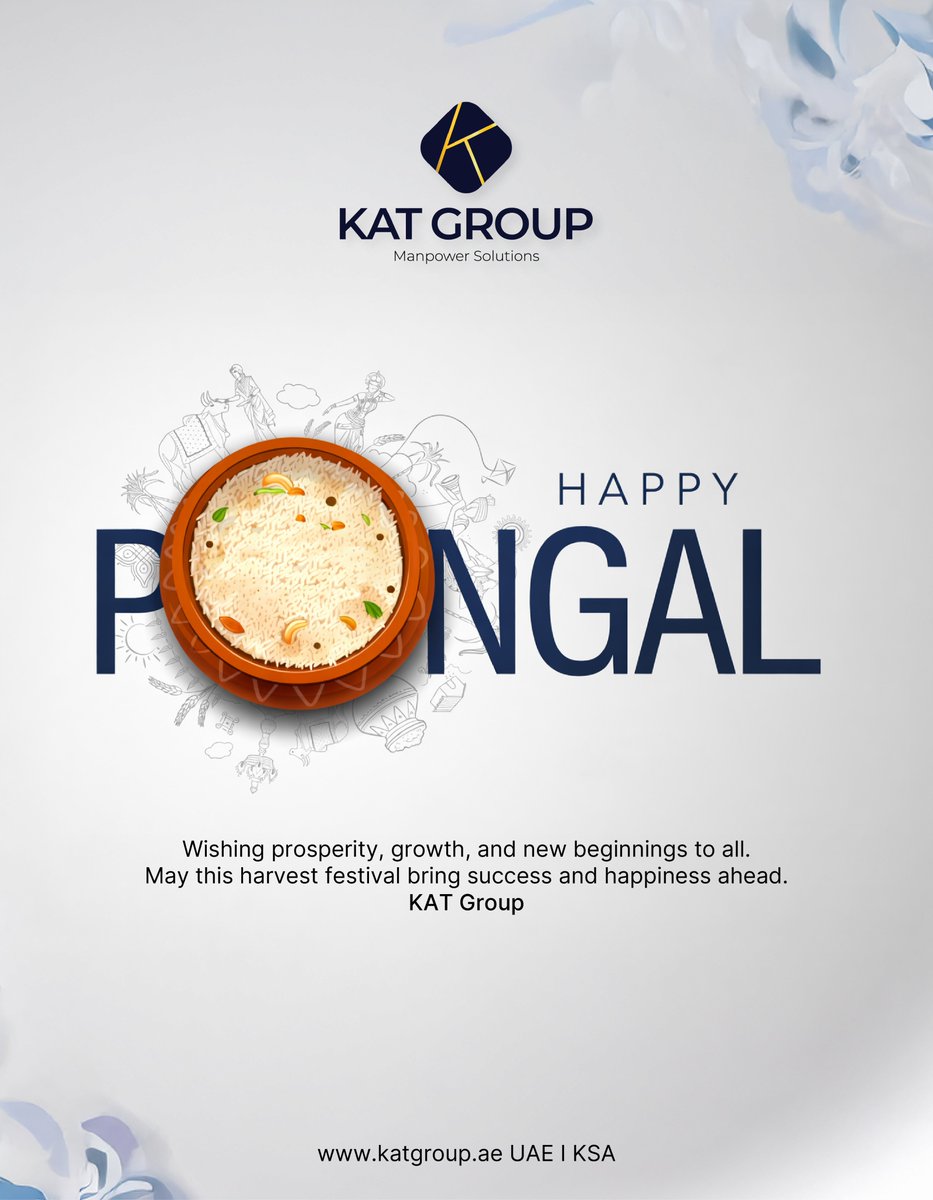 Kat_Group_'s tweet photo. Celebrating the harvest of gratitude, prosperity, and togetherness 🌾✨
May this Pongal bring growth, success, and new opportunities for everyone.
Happy Pongal from KAT Group!

#HappyPongal #KATGroup #FestivalOfHarvest #Prosperity #TogetherWeGrow https://t.co/JzK1m6YRPm