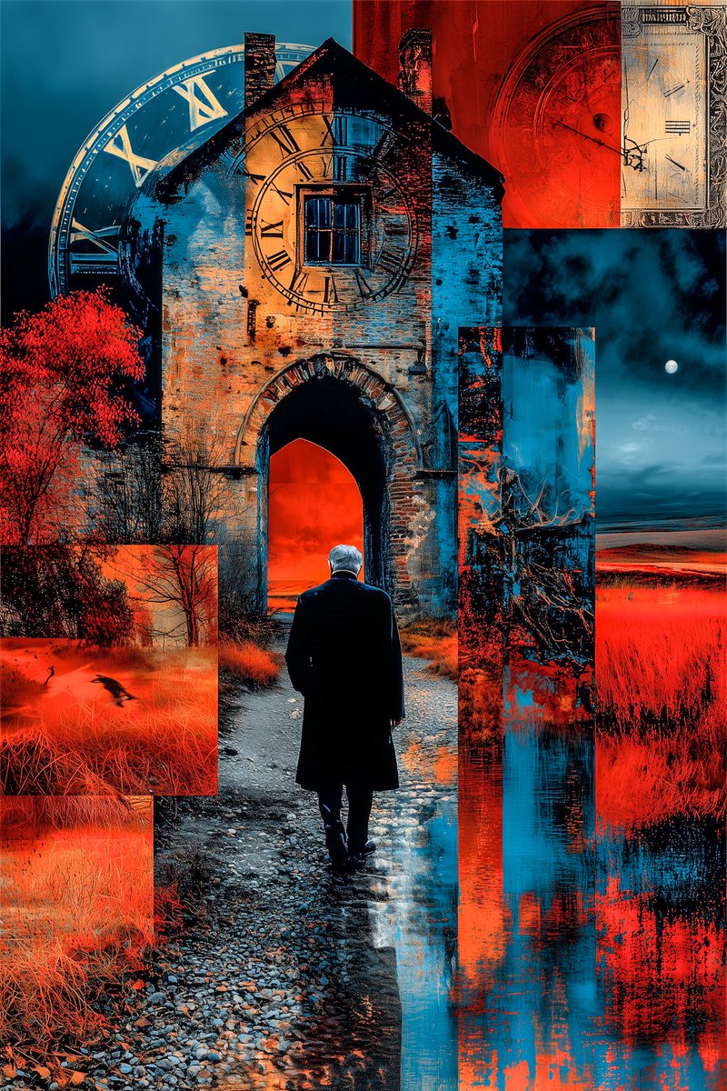 LeeVaris's tweet image. "The Liminal Wanderer: Charting Threshold Spaces" Where cobblestones remember the weight of forgotten footsteps, and every clock face opens onto a different century. The wanderer doesn't walk through time—time walks through them. #bobbiandleesphotoadventures