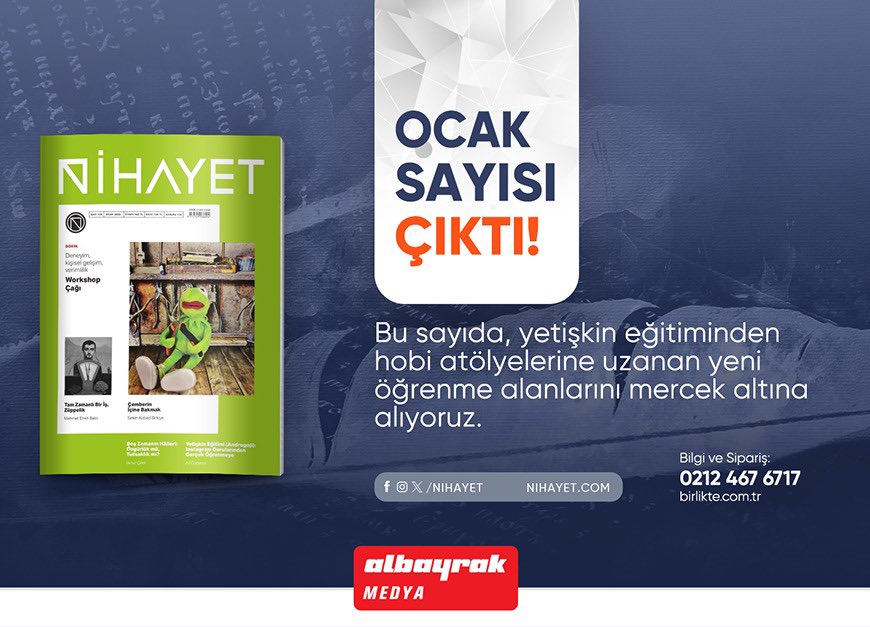 📌Nihayet Ocak Sayısı Çıktı!

📍Şimdi birlikte.com.tr

📍Bilgi ve Sipariş için; 0212 467 67 17

📍WhatsApp Sipariş Hattı: 0535 250 48 48
#albayrakmedya #ketebe #dergi #abonelikmerkezi #dergiaboneliği