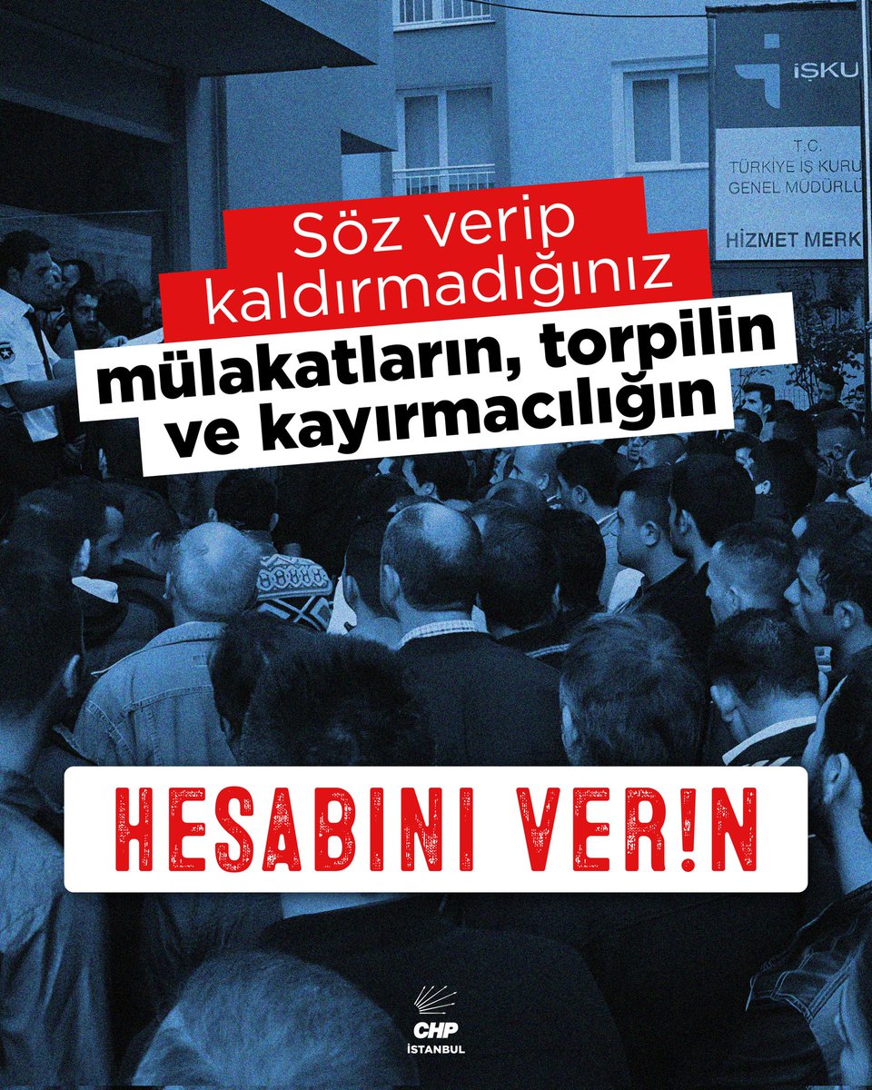 Söz verip kaldırmadığınız mülakatların, torpilin ve kayırmacılığın #HesabınıVerin!