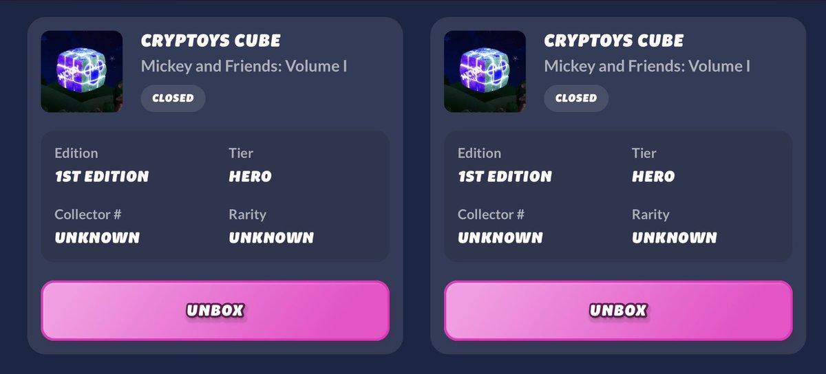 PureDuru's tweet photo. 🚀 digital toys that actually feel alive

@Cryptoys is NFT 2.0
Official licenses from Disney, Star Wars, NASCAR & more.  
Unbox → reveal rarity → collect sets → upgrade & evolve over time with 3D game engine assets.  

Built on Abstract: instant onboarding, tap to unbox, app native magic.  

This is interactive collecting done right. Experience driven, not just ownership.  

Jump in: https://t.co/vkSDOIGBpi